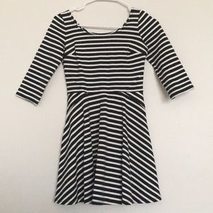 Black and White Stripe Hollister Dress